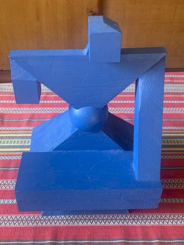 Sculpture abstraite construction dans la sphére d'après Georges Vantongerloo