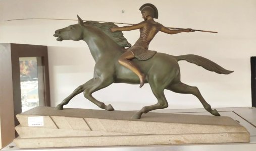 Sculpture ART DECO Metal Et Marbre SIGNEE MELO Orfevre ST BRIEUC VD 19/12