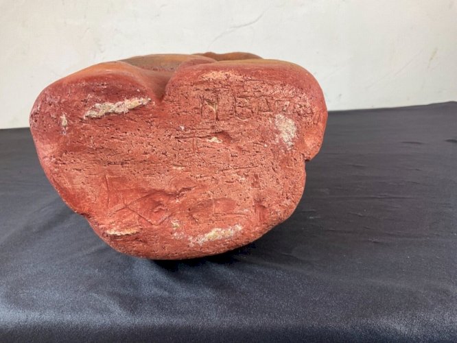 sculpture cubiste brutaliste signée M . BARRAU