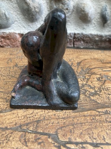 sculpture Curiosité Femme Art Deco A Identifier contorsionniste 1950 Terre Cuite