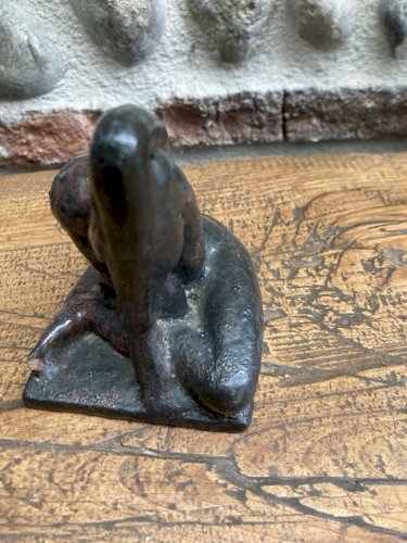 sculpture Curiosité Femme Art Deco A Identifier contorsionniste 1950 Terre Cuite