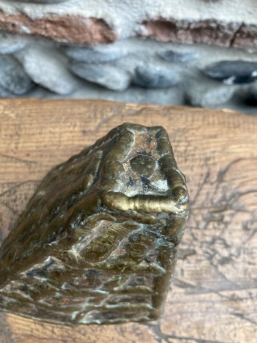 sculpture Curiosité Fer Et Bronze Soudure Metal signé  A Identifier Sculpté Art