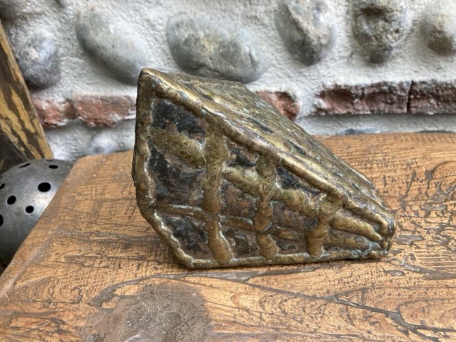 sculpture Curiosité Fer Et Bronze Soudure Metal signé  A Identifier Sculpté Art