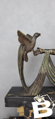 Sculpture en Bronze époque Art Déco signé H. Molins