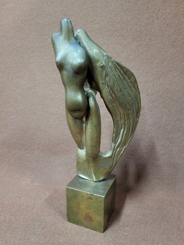SCULPTURE EN BRONZE SIGNE DE GARBELL CAMILLE FEMME DRAPEE