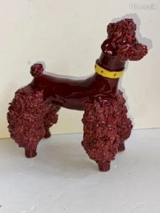 ceramic sculpture in the shape of a poodle in good condition