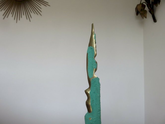 SCULPTURE EN LAITON DESIGN ANNEES 70 VINTAGE