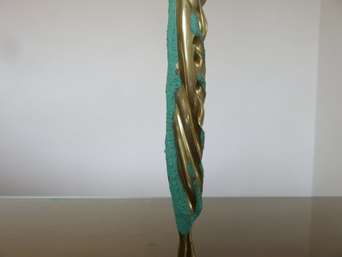 SCULPTURE EN LAITON DESIGN ANNEES 70 VINTAGE