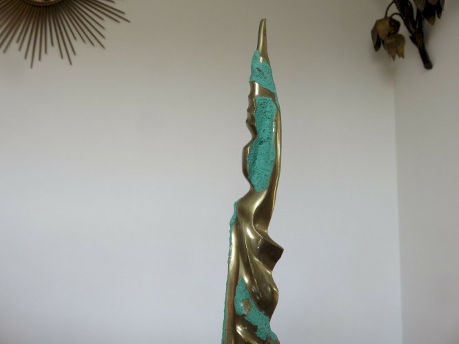 SCULPTURE EN LAITON DESIGN ANNEES 70 VINTAGE