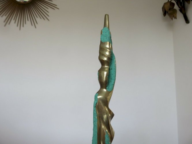 SCULPTURE EN LAITON DESIGN ANNEES 70 VINTAGE