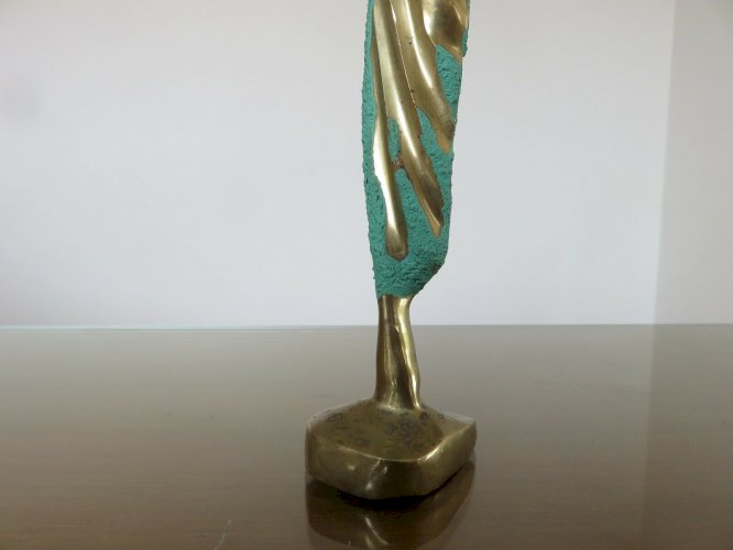 SCULPTURE EN LAITON DESIGN ANNEES 70 VINTAGE