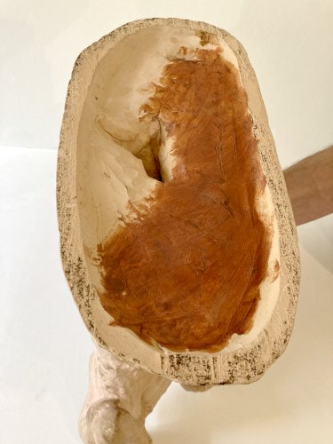 Sculpture en terre "Les haleurs", signée JC Guéro, années 1920-30