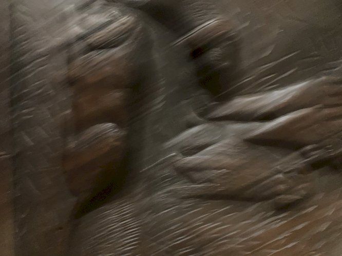 Sculpture Forêt Noire Chasse Chien Bois Sculpté Art Brut Populaire