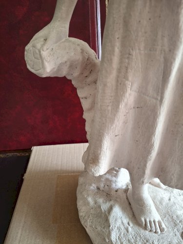 Sculpture Joueuse de mandoline d'après 'Mignon' de Joseph Le Guluche hauteur 57,5 cm