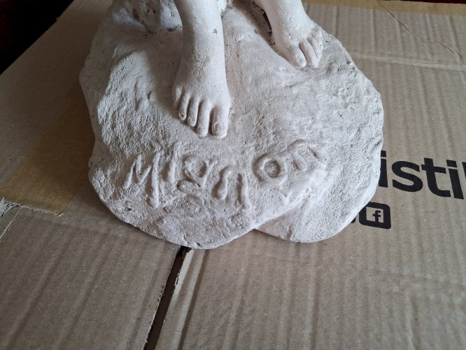 Sculpture Joueuse de mandoline d'après 'Mignon' de Joseph Le Guluche hauteur 57,5 cm