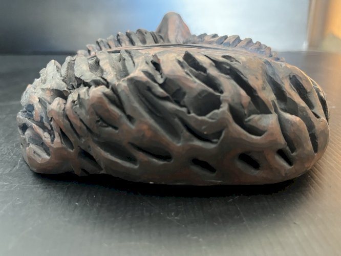 Sculpture Masque Mural  Visage Terre Cuite Vintage artisanat