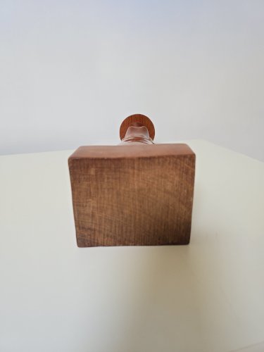 Sculpture minimaliste bois exotique 48 cm