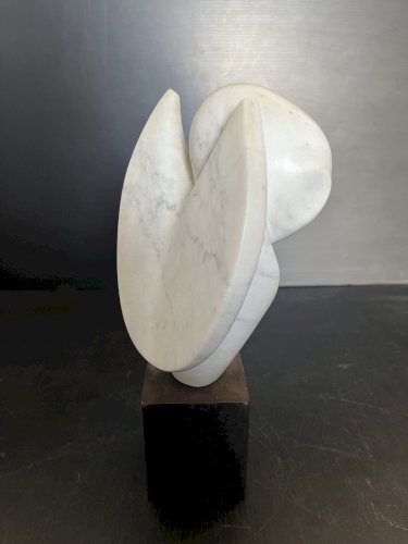 Sculpture moderne  Chouette stylisée Socle métal marque SVA modernisme design