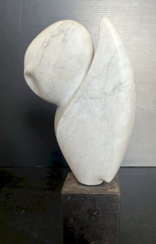 Sculpture moderne  Chouette stylisée Socle métal marque SVA modernisme design