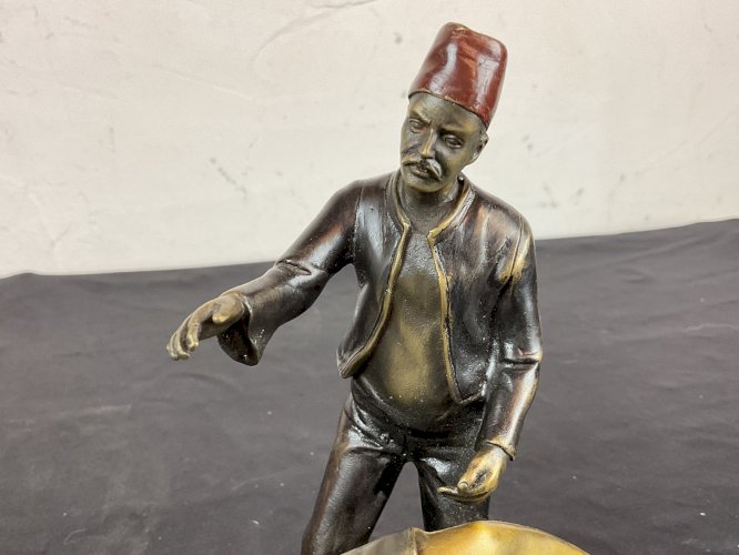 SCULPTURE ORIENTALISTE ÉROTIQUE EN BRONZE FRANZ XAVIER BERGMAN