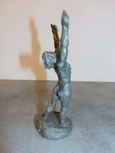 SCULPTURE PERSONNAGE EN PLOMB