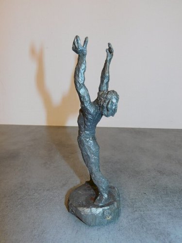 SCULPTURE PERSONNAGE EN PLOMB