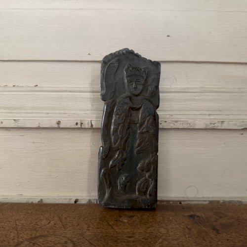 Sculpture sur ardoise de Saint Lézin évêque d'Angers M3634