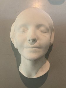 Sculpture Tête L Inconnue De La Seine Noyée Plâtre Masque Mortuaire Femme 1920