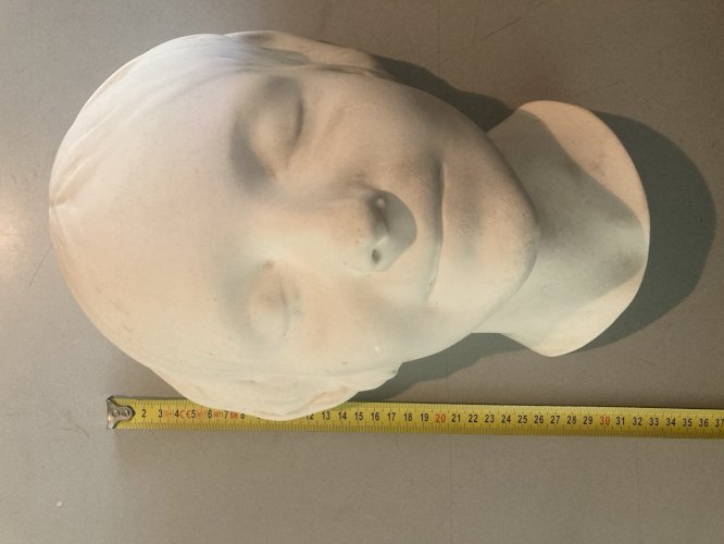 Sculpture Tête L Inconnue De La Seine Noyée Plâtre Masque Mortuaire Femme 1920