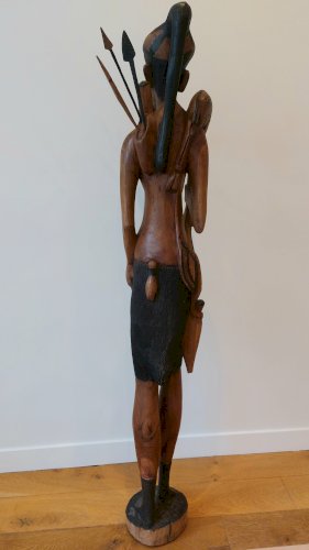 Scupture africaine Chasseur 1,52 m