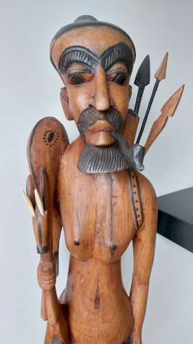 Scupture africaine Chasseur 1,52 m