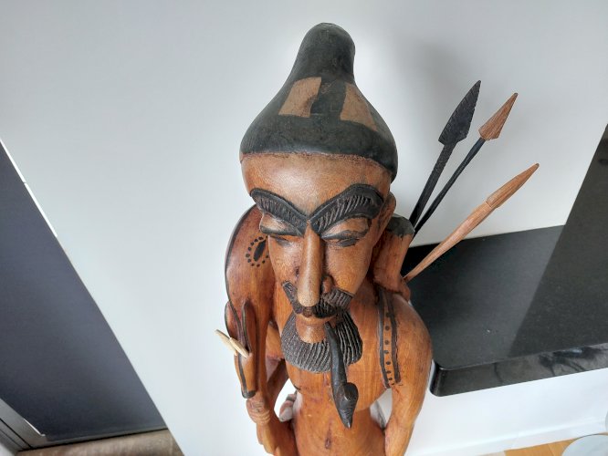 Scupture africaine Chasseur 1,52 m