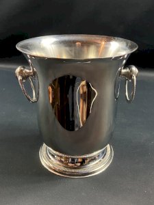 Seau à champagne à anses de style Louis XVI en inox qualité Thiers