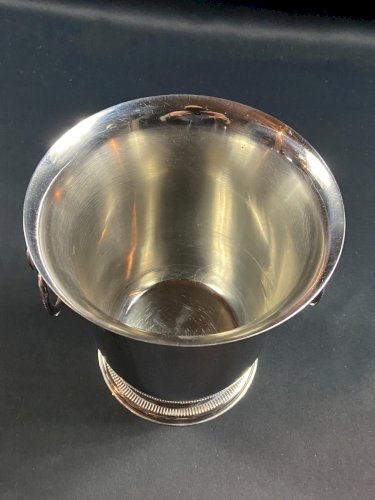 Seau à champagne à anses de style Louis XVI en inox qualité Thiers