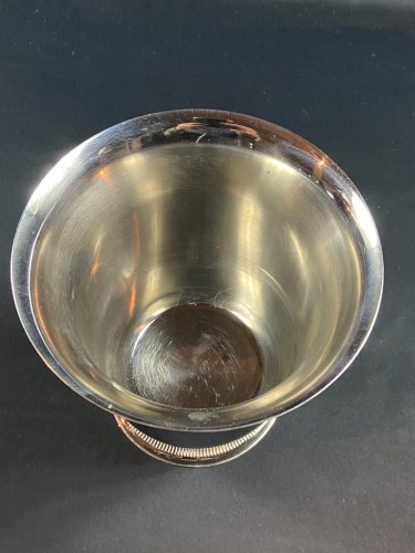 Seau à champagne à anses de style Louis XVI en inox qualité Thiers