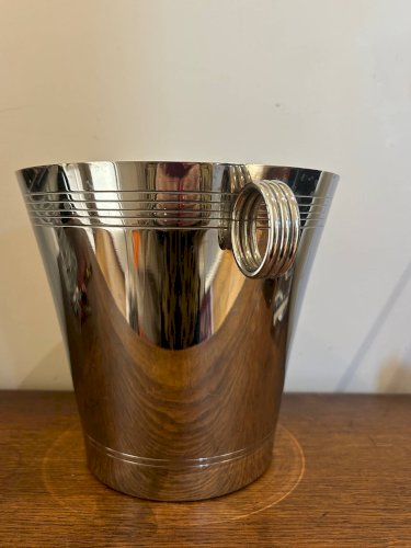 seau à champagne en métal chromé 1950