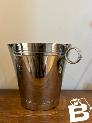 seau à champagne en métal chromé 1950