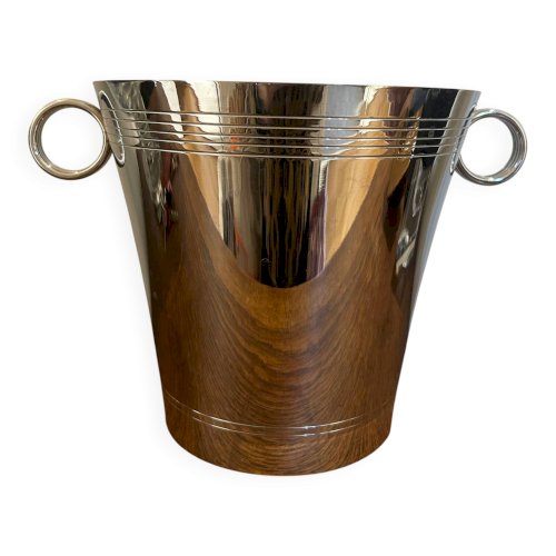 seau à champagne en métal chromé 1950
