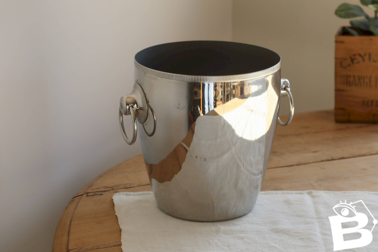 Seau à champagne vintage métal argenté Rémy Letang