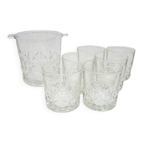 Seau à glace assorti de 6 verres