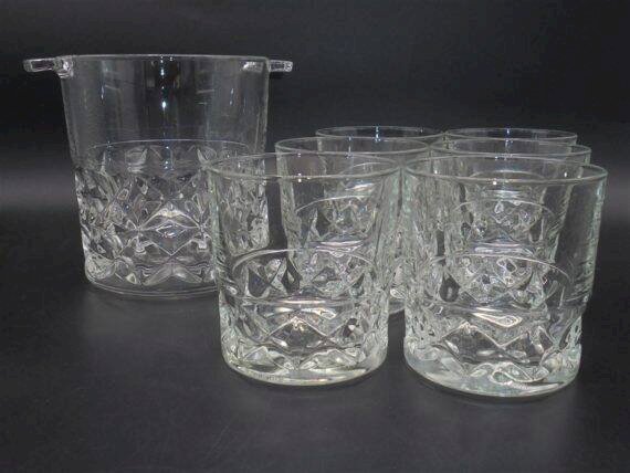 Seau à glace assorti de 6 verres