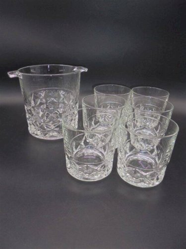 Seau à glace assorti de 6 verres