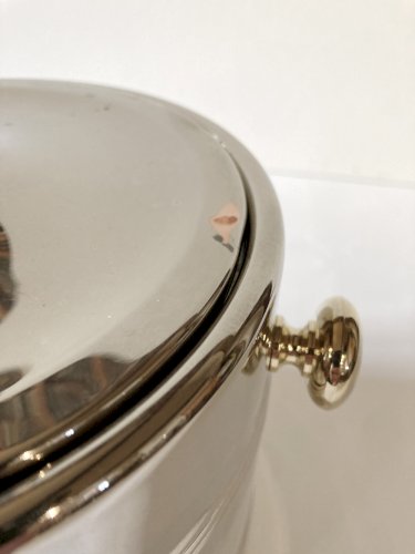 Seau à glace en métal argenté