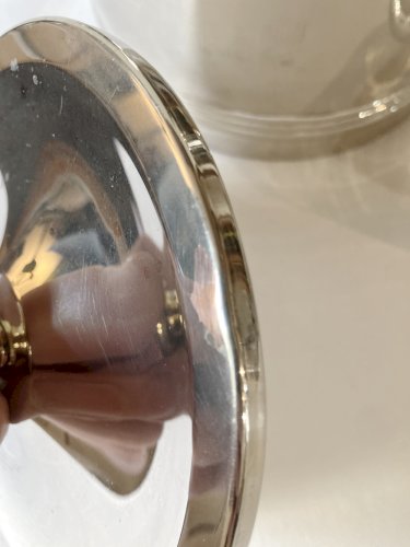 Seau à glace en métal argenté