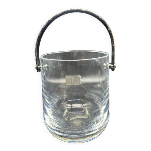 Seau à glace scandinave en cristal 1970