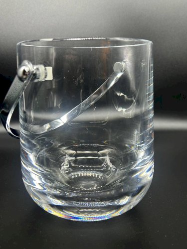 Seau à glace scandinave en cristal 1970