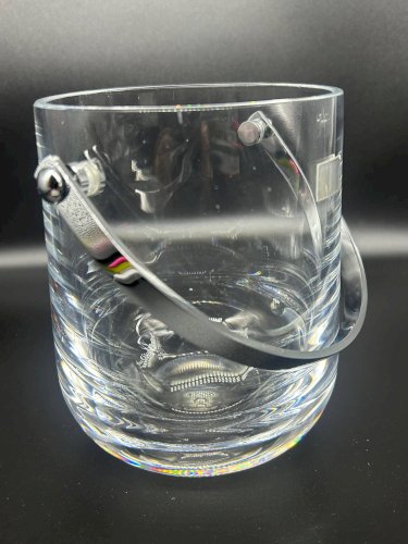 Seau à glace scandinave en cristal 1970