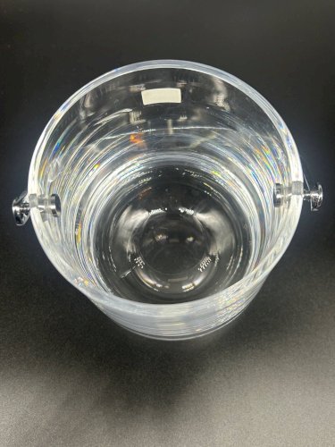 Seau à glace scandinave en cristal 1970