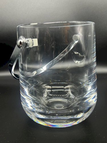 Seau à glace scandinave en cristal 1970