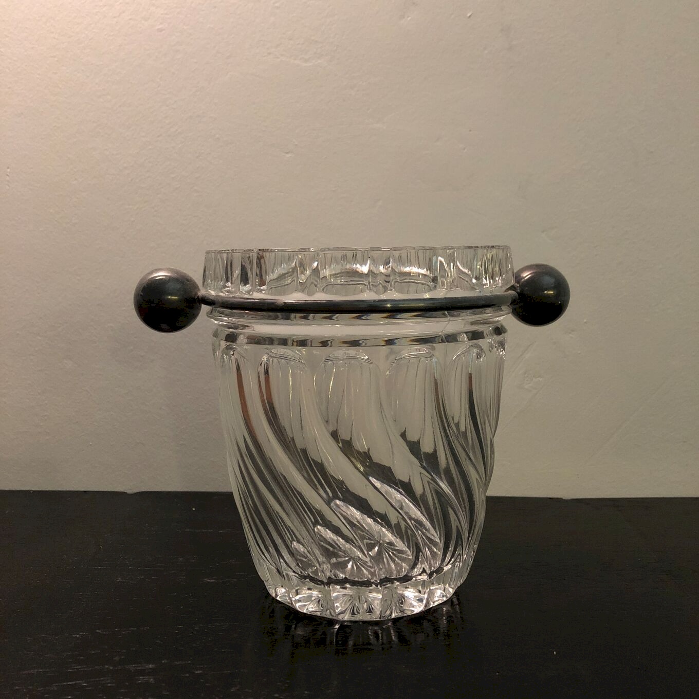Seau à Glace Transparent - Plastique PP, Poignée Cuir - Pour Refroidir Bouteilles, Servir Fruits, Rangement Frigo